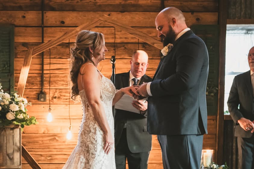 Outdoor Evening Wedding Reception in NJ - Cecil Creek farm