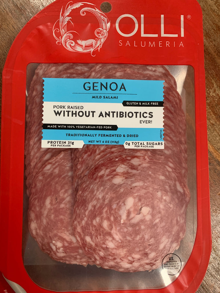 Meat, Olli Salumeria Mild Genoa Salami, uncured 4oz pre-sliced pack