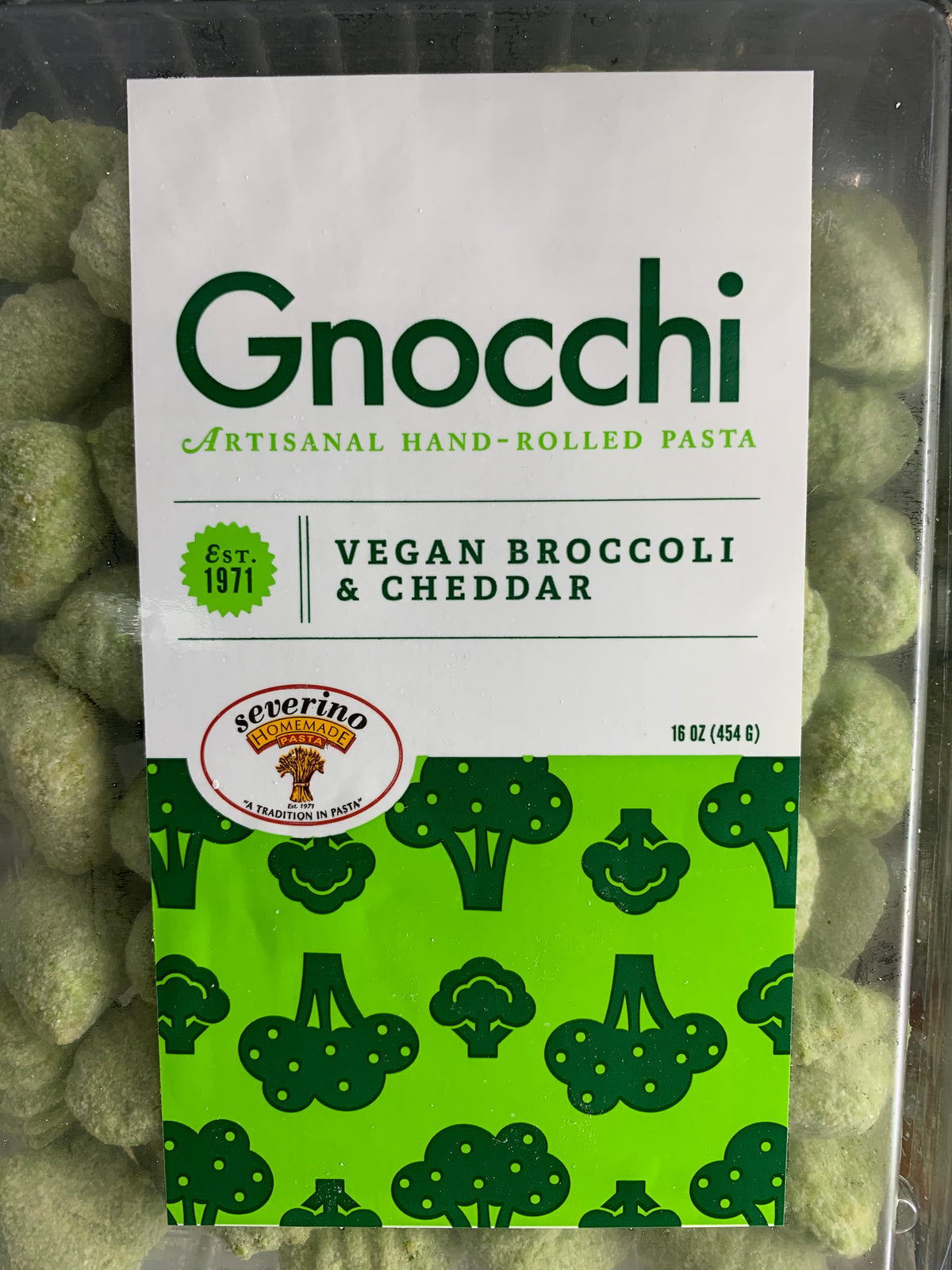Pasta, Severino Pasta, VEGAN Broccoli & Cheddar Gnocchi, 1 lb frozen