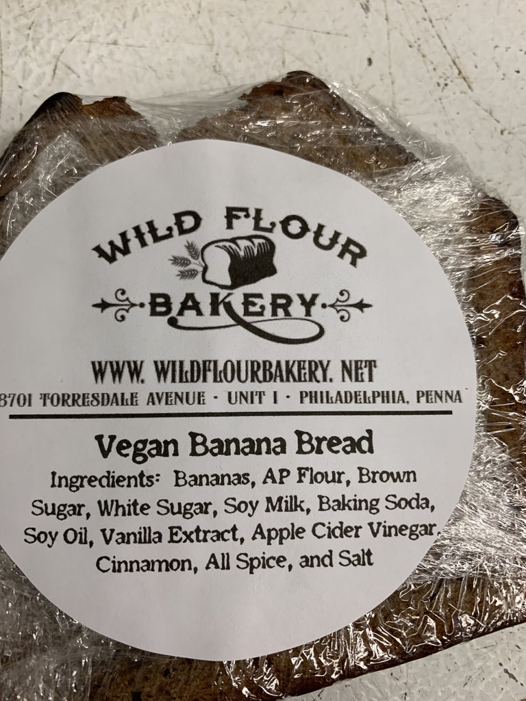 Bakery, Wild Flour Bakery, Vegan Banana Bread, individually wrapped slice