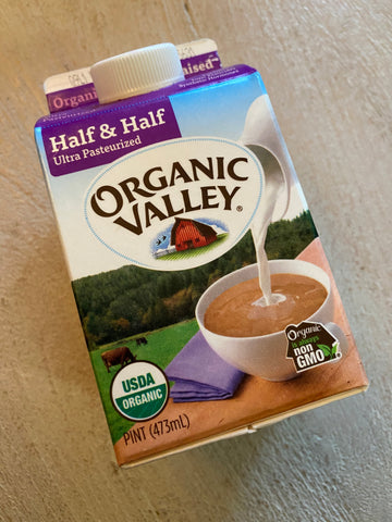 Dairy, Organic Valley, Half and Half, pint