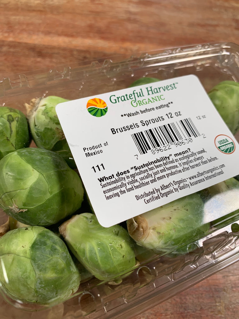 Produce, Grateful Harvest Organic Brussel Sprouts, 12oz.