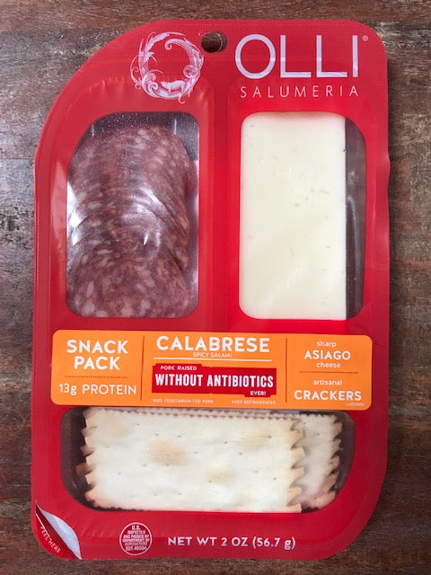 Meat, CALABRESE/ASIAGO, Olli Snack Pack w/ LaPanzanella Crackers