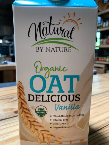 Milk, Natural By Nature Organic Oatmilk, Vanilla, half gallon