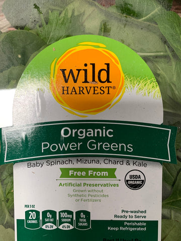 Wild Harvest Organic Power Greens, Clamshell, 5oz.